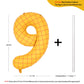 40 In Matte Yellow Number Balloons Helium Foil Mylar Balloon Birthday Party Banquet Decoration Digital 9