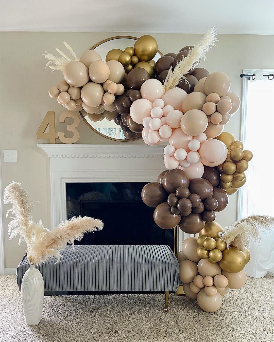 Kbzvnaf Brown Balloons Latex Party Balloons - 50 Pack 12 Inch Light Brown Helium Balloons For Baby Shower Birthday Wedding Safar