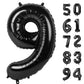 9 Balloon, Black Number Balloon 40 Inch, Black Party Decorations, Giant Birthday Decorations For 9Th 19Th 29Th 90Th, Number 9 Ba