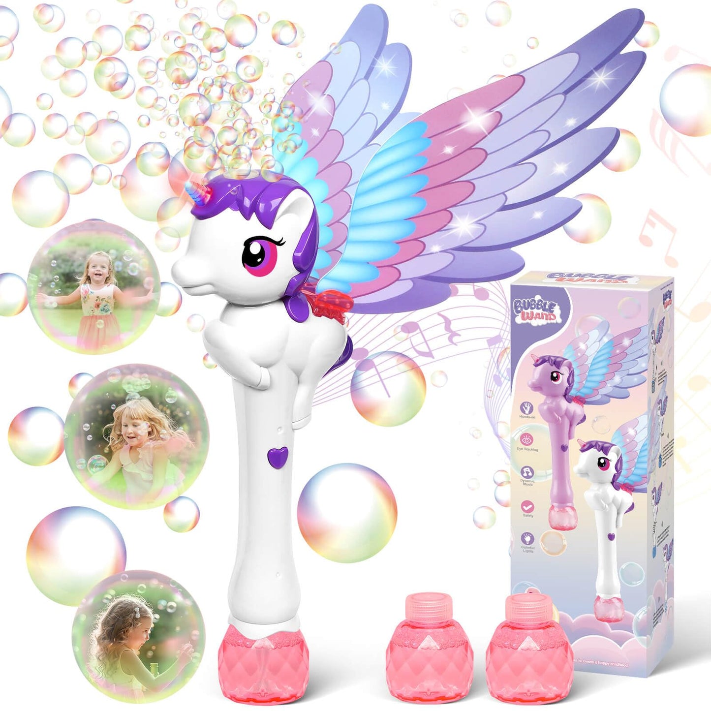 Dolanus Bubble Wands For Kids Toys Ages 3 4 5 Year Old Girl: Unicorn Toys Princess Wand, Toddler Girl Toys Age 3 4-5 6 Years Old, Outdoor Party Birthday Gifts For 3 4 5 Year Old Girl