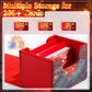 Wonderjune Pu Leather Card Deck Storage Box For Strong Magnet Storage Card Box With 2 Dividers For Tcg Ccg(Red,Flame)