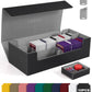 Uaono Trading Card Storage Box For Mtg, Fits 7 Pcs Small Commander Deck Box, Large Card Deck Case With Dice Box For Tcg Ptcg Mag