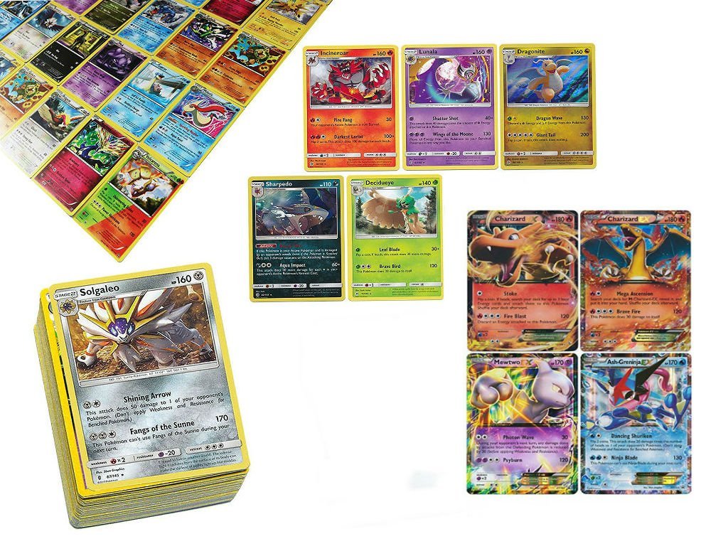 Pokemon Tcg: 100 Card Lot Rare, Common, Unc, Holo With 2 Ex Cards