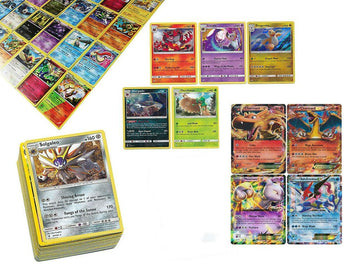 Pokemon Tcg: 100 Card Lot Rare, Common, Unc, Holo With 2 Ex Cards