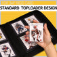 Yodamiack Top loader Binder - Holds 128 Cards in Toploaders for 3  x 4  Portable Card Binders Waterproof PU Leather  Ringless Double-Sided Pages (4 pocket  Carbon Black)