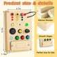 Montessori Busy Board Toddler Toys,Wooden Sensory Toys For Toddlers 1-3 With Led Light Up Buttons Baby Educational Toy Gifts For