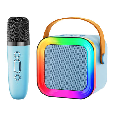 Mini Karaoke Machine Speaker for Kids Adults,Portable Bluetooth with 2 Wireless Microphones,Christmas Birthday Gifts Toys Girls 