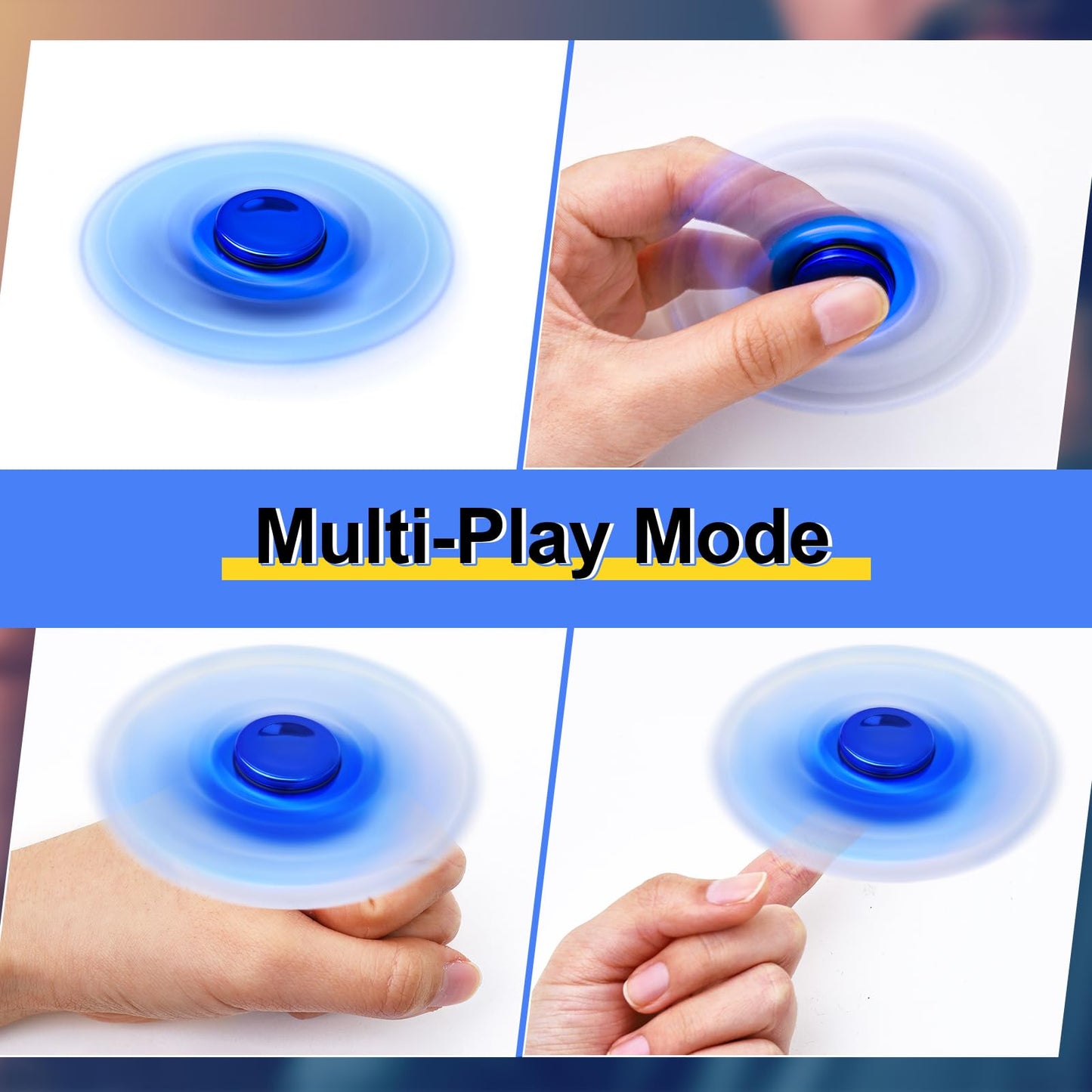 Fidget Spinner 2 Pack, Stress Anxiety Relief Sensory Fidget Toys For Kids Adults, Cool Electroplated Fidget Spinners For Adhd Au