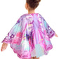 D.Q.Z Fairy Butterfly-Wings Costumes For Girls Dress Up Clothes Rainbow Tutu Mask Headband Role Play Toys For Girl 3-8 Gift (Pur