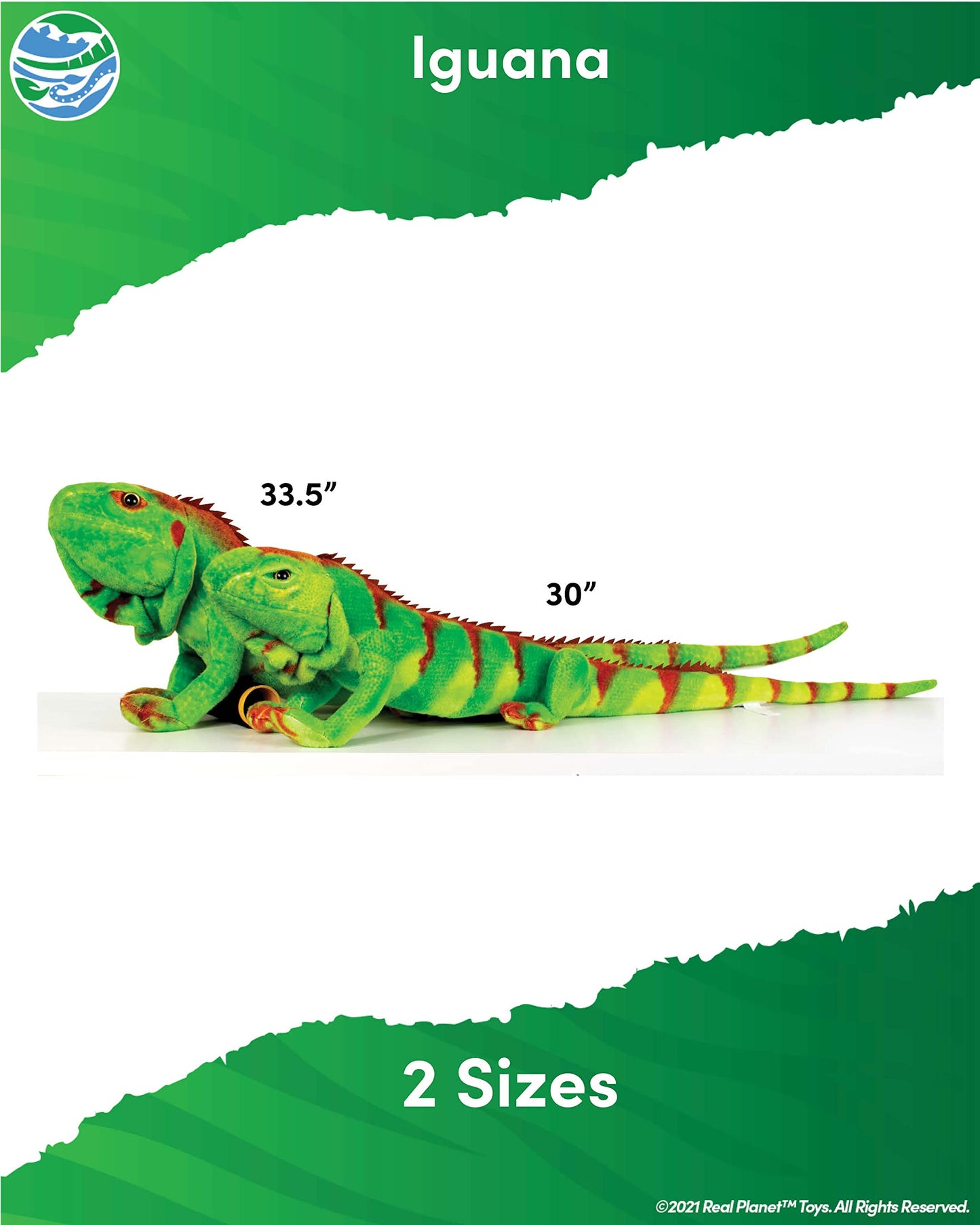 Real Planet Iguana Green 30 Inch Realistic Soft Plush