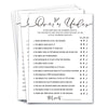Wybgno Wedding Shower Games Cards - Guess Over or Under, 5x7 inches, Minimalist White, Paper, Perfect for 25 Guests