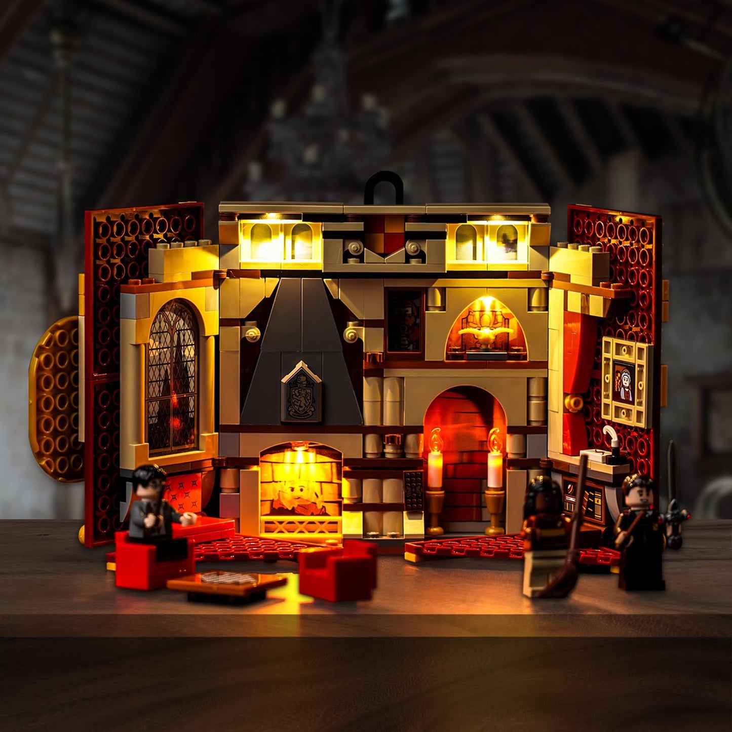 Hilighting Upgraded Led Light Kit For Lego Gryffindor House Banner Building Set, Compatible With Lego 76409, Gift Idea For Boys,