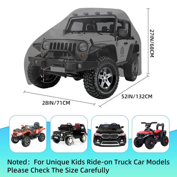Strifuture Kids Car Cover - Ride-On Car Truck Cover Waterproof  420D Kids Ride on Toys with Adjustable Drawstring & Safety Buckles  Durable PU Coated Protection for Kids Electric Vehicles