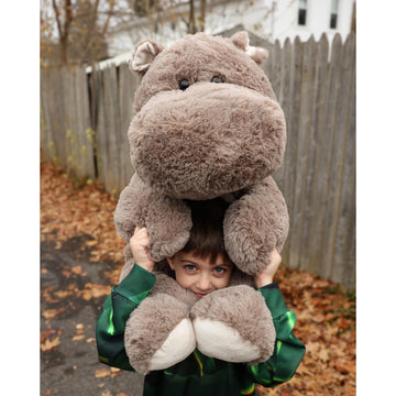 Beniny Giant Humongous Hippo Stuffed Animals 36'', Oversized Hippo Plush, Soft Hug Cute Jumbo Hippo Toy Plush Gift For Kid, Gray