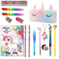 Hisupari Rainbow Unicorn Pencil Case Stationery Set For Girls | Complete School Supplies Kit With Cute Pens, Pencils, Erasers, S