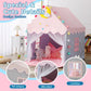 Wilwolfer Kid Tent With Mat, Star Lights - Kids Play Tents For Toddlers Kids Tents Indoor Playhouse - Princess Tent For Girls Toy House Gift (Gray With Mesh)
