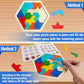 Skrtuan Wooden Hexagon Puzzle For Kid Adults Brain Teaser Blocks Puzzles Games Toy Shape Pattern Block Tangram Geometry Logic Iq Stem Montessori Educational Gift For All Ages Children Boys Girls