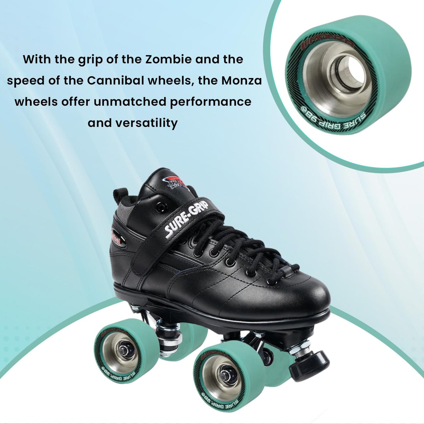Monza Sure-Grip Wheels (Teal 98A)