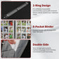 Baseball Trading Card Binder 9 Pocket  enhanced Zip Trading Card Binder  Waterproof 720 Double Sided Pocket PU Collection Binder  Card Album for YuGiOh  MTG  TCG  Game Cards & Sports Cards (White 1)