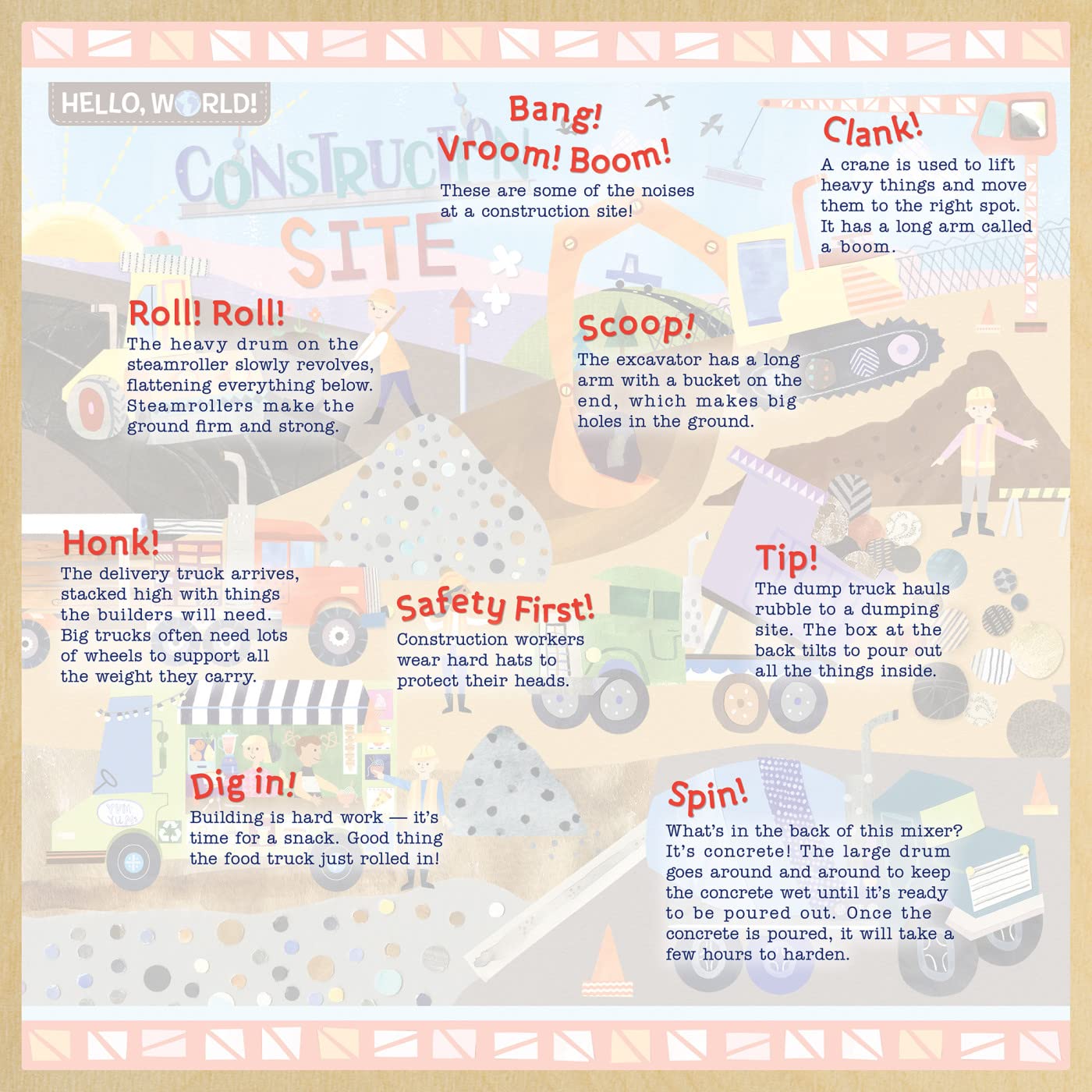 Baby Fanatics MasterPieces 48 Piece Jigsaw Puzzle for Kids - Hello  World Construction Site - 11x11