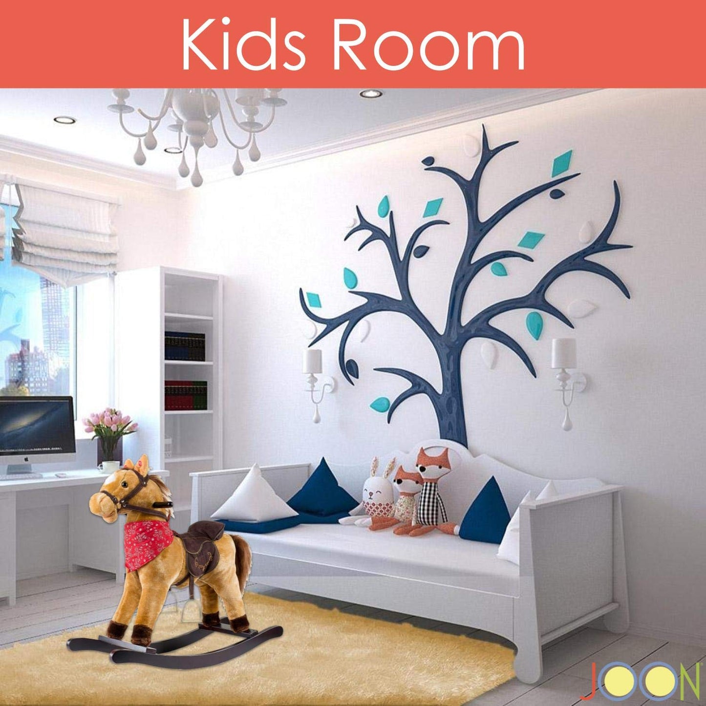 Joon Cowboy Rocking Horse - Tan Brown