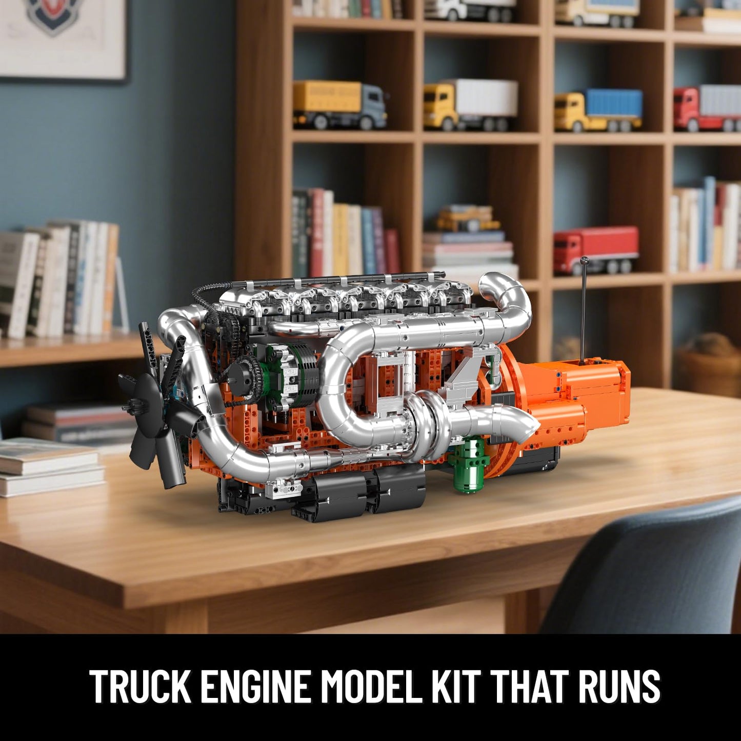 Mould King Heavy Truck Engine with Transmission  Engine Model Kit That Runs  Engines Building Blocks Set for mature-themeds with Battery and Motor  STEM Toy for Children Kids Boys Girls (3236 PCS)