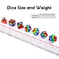 Rainbow DND Dice Set, DNDND Transparent Rainbow Polyhedral Die with Free Organza Bag for D&D Dungeons and Dragons RPGs Role Play