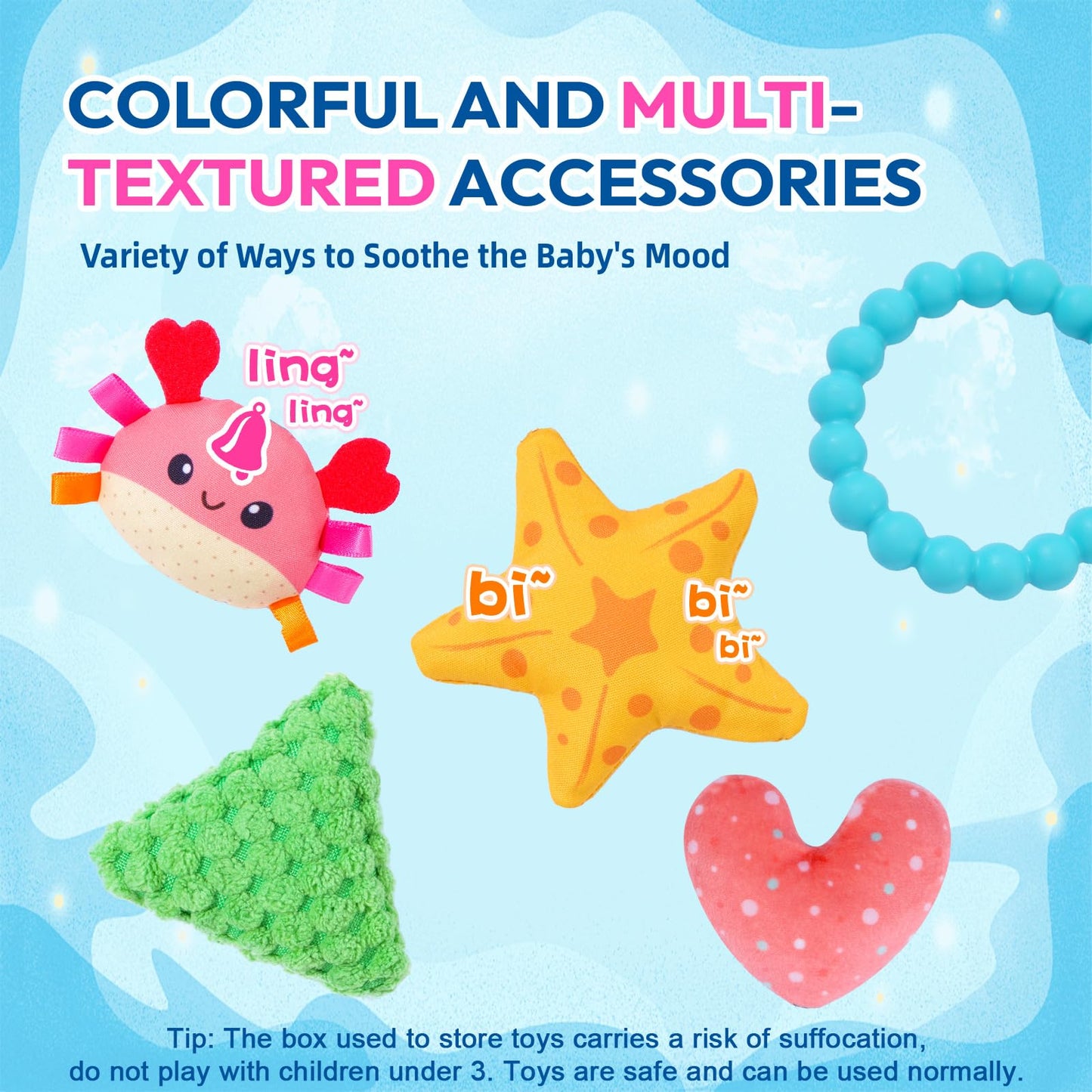 Jollybaby Plush Stuffed Activity Pull String Hanging Toys For Stroller Car Seat Crib Or Gym, Montessori Sensory Carseat Toy For Baby 0-3-6-12-18 Months, Whale Toy For Infant Baby Boy Girl Gifts