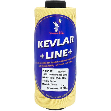 Emma Kites Kevlar Kite Line 1000Ft 150Lb Braided Kite String Abrasion Resistant Low Stretch Utility Cord For Outdoor Tactical Su