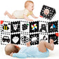 Bbwoo High Contrast Baby Toys For Newborn Development - Tummy Time Black And White Baby Toys - Soft Baby Book - Montessori Visua