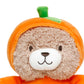 Halloween 9 Inch Plush Rattle With Embroidered Jack-O-Lantern For Baby, (Orange Pumpkin, Bear)