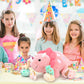Karister Plush Dinosaur Stuffed Animals Set - Pink Mommy Dinosaur with 3 Baby Dinosaurs (Triceratops, Stegosaurus, Diplodocus)