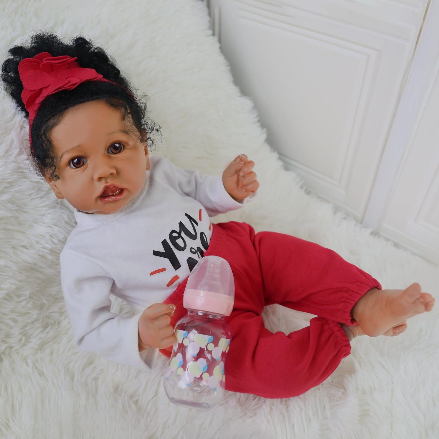 Black Reborn Baby Doll Girl, 20 Inch African American Reborn Baby Doll With Soft Body, Best Gift For Kids Age 3+