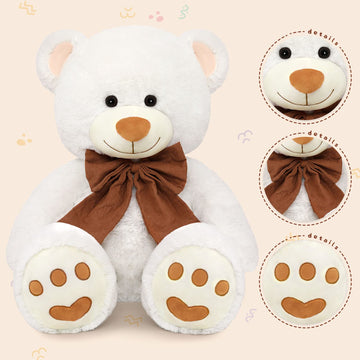 Morismos Teddy Bear Stuffed Animal 39In,Giant Bear Plush For Girlfriend,Big Teddy Bear Toy,Huge Teddy Bear Gift For Boy Girl Val
