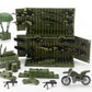 Jungle Green Army Accessories Kit 325 Pcs Military  Pack Gear E.O.D Suit NVD Helmet Shipping Container protective coveringy Building Block Toy for Soldiers Compatible with Major Brands