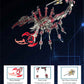 3D Metal Model Kits, Mechanical Scorpion King Red 3D Metal Puzzle,Steel Warcraft Collection DIY Animal Brain Teasers Simple 3D P