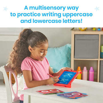 hand2mind Letter Tracing Sensory Pad - Reusable Handwriting Practice for Kids 3-5, Montessori Alphabet Toys, Toddler Learning Tool