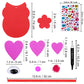 Winlyn 24 Sets Valentine Decorations DIY Heart Owl Ornaments Valentine Craft Kit Valentine Owl Art Sets Hearts Foam Valentine St