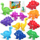 Numbers Matching Game 10 Pcs,123 Counting Dinosaur Toy Montessori Learning Toys For 12 Months Toddlers Kids Ages 1 2 3 4 5 Years Old, Mathematics Educational Preschool Fine Motor Skill Dinosaur Set
