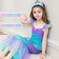 Danvren Princess Dress Up Little Girls Mermaid Tail Costume Toddler Mermaid Dress Halloween Costumes with Crown