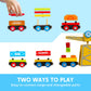 Syncfun Montessori Wooden Train Toy Set For Kids, 12Pcs Magnetic Train Cars With Storage Gift Box, Stem Educational Toy For Boys