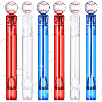 Hollowfly 24 Pcs Baseball Bubble Wands Baseball Party Favors Birthday Bubble Wand Bulk Baseball Themed Party Decorations For Out
