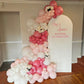 Pink And White Balloons, 12 Inch Pink White Metallic Chrome Pink Confetti Pink Latex Balloons With Ribbon Pink White Party Ballo