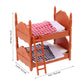 Topperfun 2Pcs Dollhouse Double Bed, 4In Mini Bunk Bed, Pvc Miniature Dollhouse Decorative Accessories For Mini Landscape