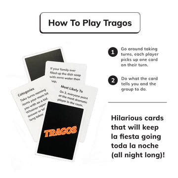 Tragos Original Game For Latinos - Relatable Hilarious Cultural Spanglish Card Game - Juegos De Mesa Para Adultos Original