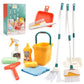 Jenilily Detachable Kids Cleaning Toy Set - Broom Dustpan Mop Brush Rag, Play Housekeeping Kit, Really Stem Toddler Clean Toys G