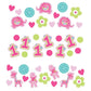 amscan One Wild Girl 1st Birthday Value Party Confetti, Small, Pink/Green/Blue