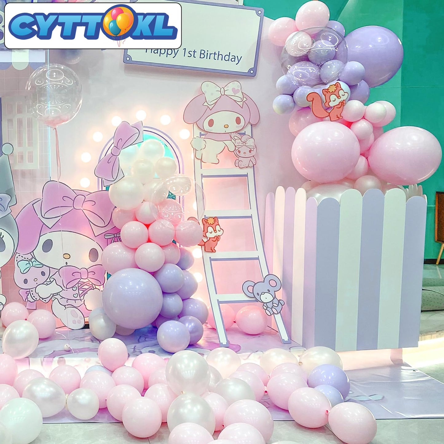 Cyttokl Pink And Purple Balloons 12 Inch 100 Pack Matte Light Pink Purple Latex Helium Balloons For Birthday Wedding Baby Shower