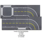 Apostrophe Games Road Baseplate - 6pcs Gray Building Blocks, Premium Plastic, Compatible with Major Brands, 10-1/16" Size