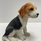 4.25 Inch Beagle Puppy Sitting Decorative Figurine, Brown And White